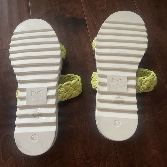 new marc fisher braided green Jaimee sandals size 8.5 - Picture 2 of 3